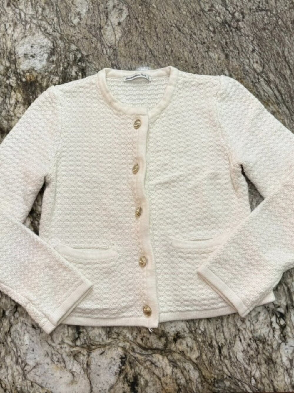 Abercrombie & Fitch Gold Button Sweater